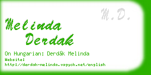 melinda derdak business card