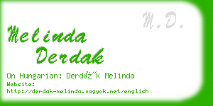 melinda derdak business card